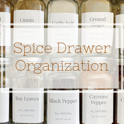 Spice Drawer Organization