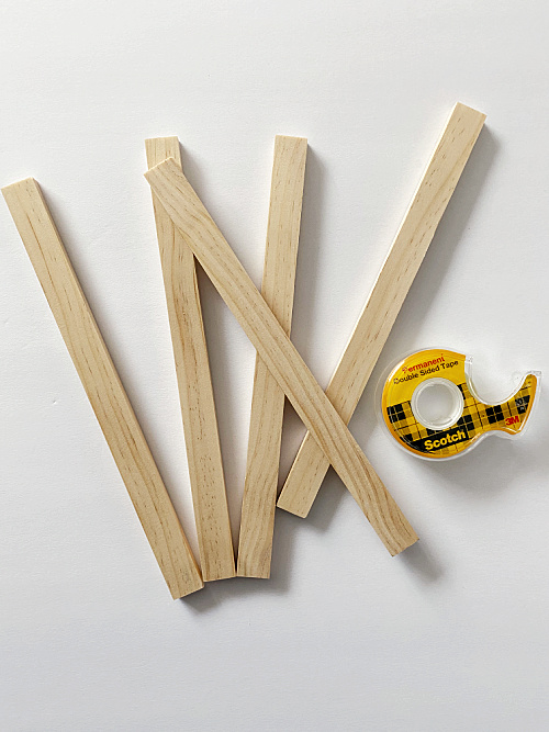 Wood Slats to prop up spice jars in drawer