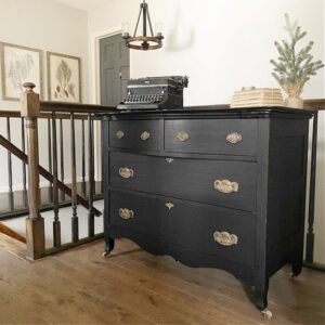 Dresser painted in Fusion Mineral Coal Black