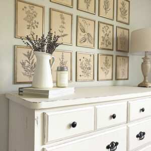 Dresser painted in Fusion Mineral Paint Raw Silk