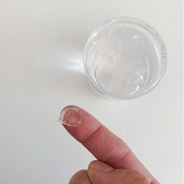 Small Amount of Museum Gel on finger