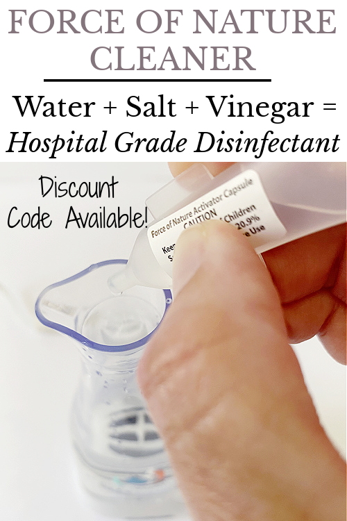 Adding Force of Nature activator capsule to cleaner