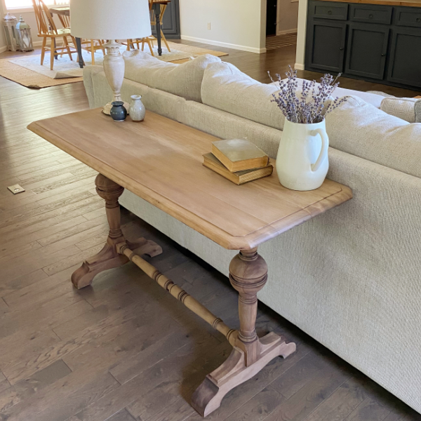 Table After Stripping with Oven Cleaner