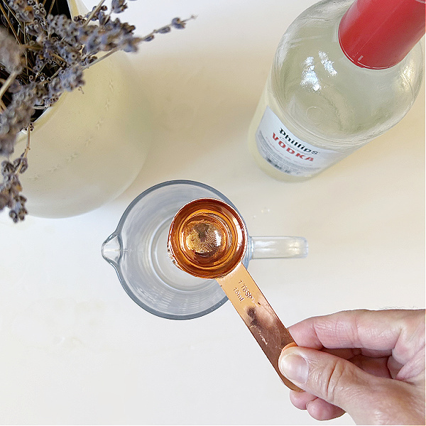 Adding vodka to DIY room spray recipe