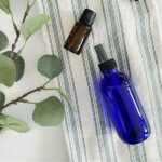 Homemade room spray made with essential oils and vodka