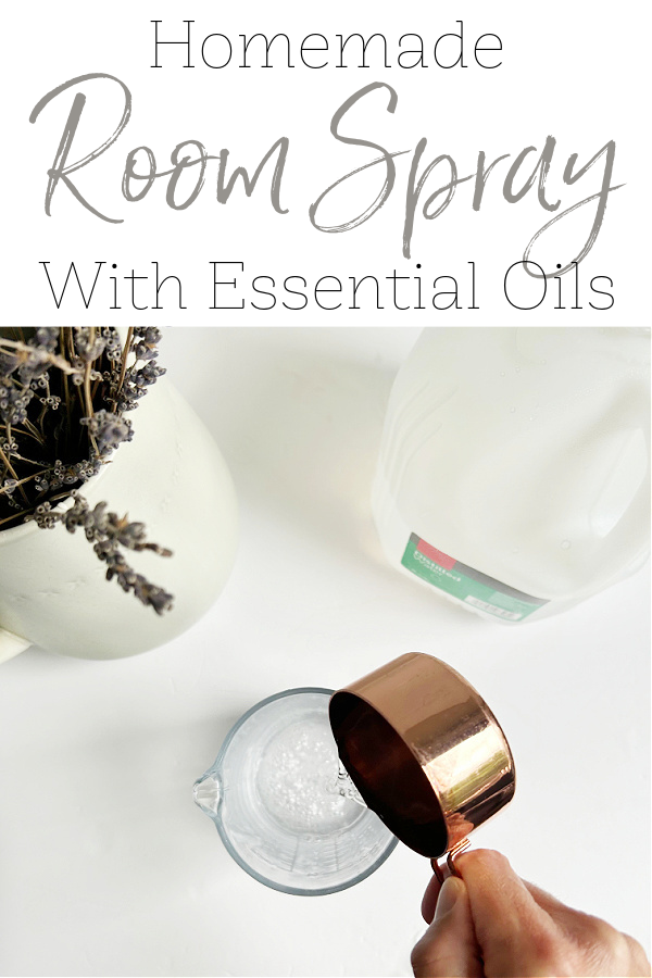 Adding distilled water to DIY Room Spray recipe
