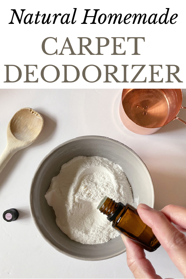 Adding essential oil to a natural DIY carpet deodorizer