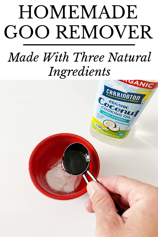 Adding coconut oil to a natural goo remover recipe