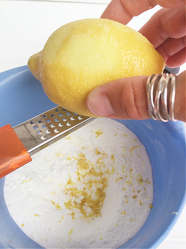 Adding lemon zest to garbage disposal bomb recipe