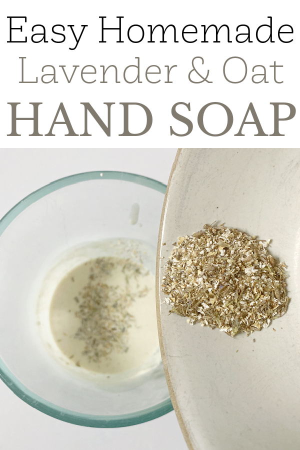 Adding oats and lavender to homemade hand soap recipe
