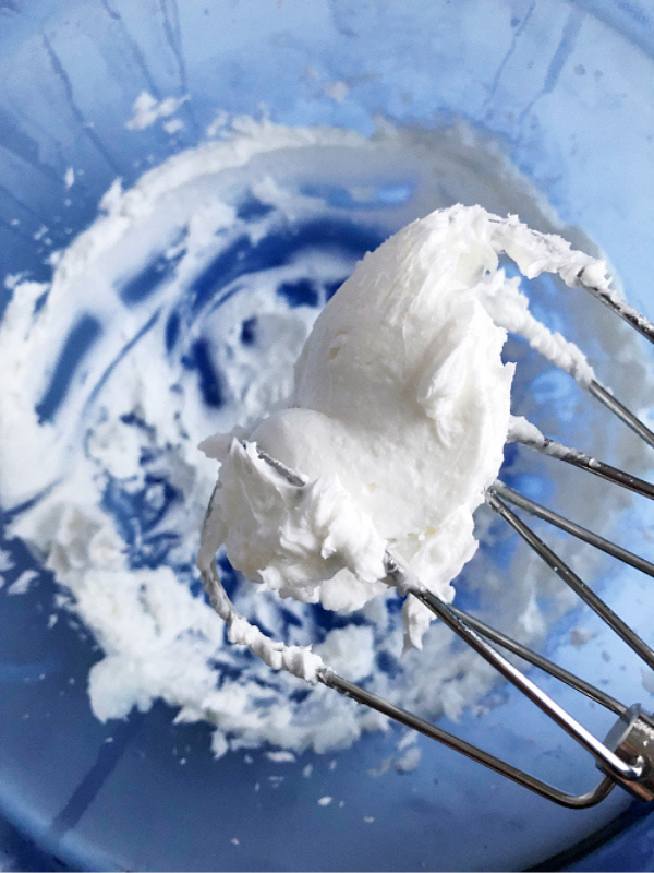 Homemade Body Butter being whipped with a mixer