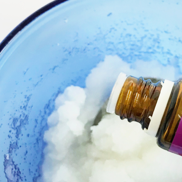 Adding essential oil to DIY Sugar Scrub