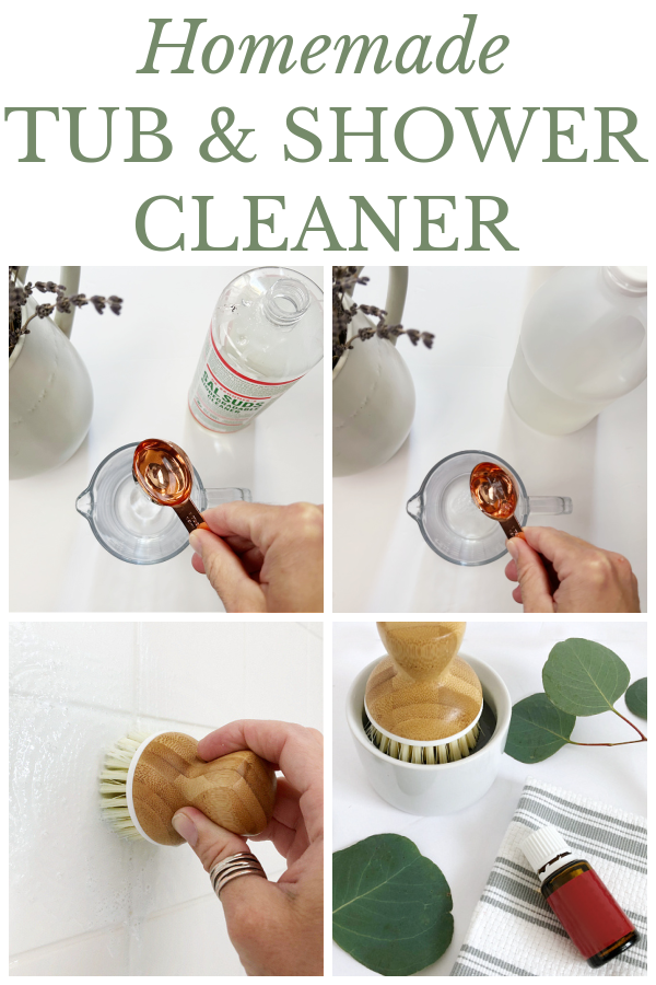 Collage Showering how to make DIY Shower Cleaner