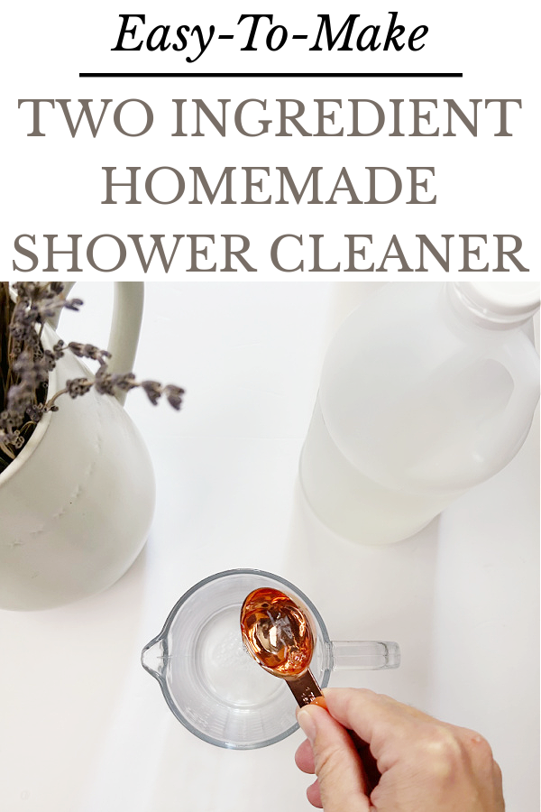 Adding vinegar to a DIY Shower Cleaner recipe