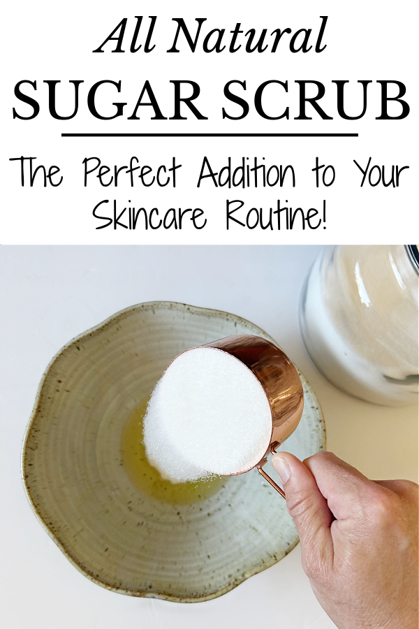 Adding sugar to a DIY Sugar Scrub recipe