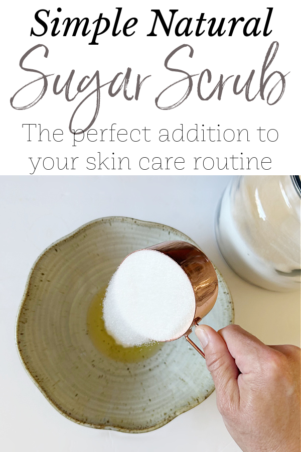 Adding sugar to a lavender sugar scrub recipe