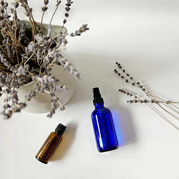 Homemade linen spray made with essential oil