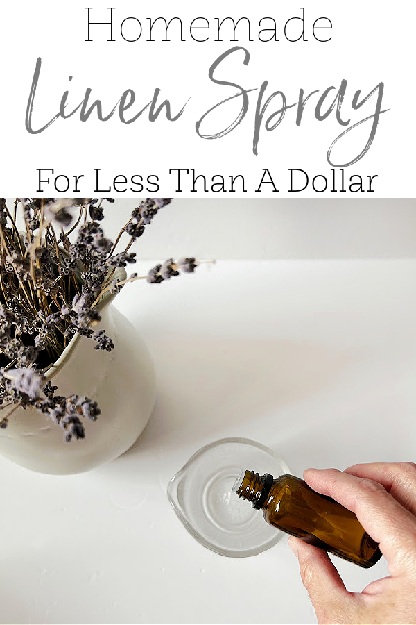 Homemade linen spray made with essential oils