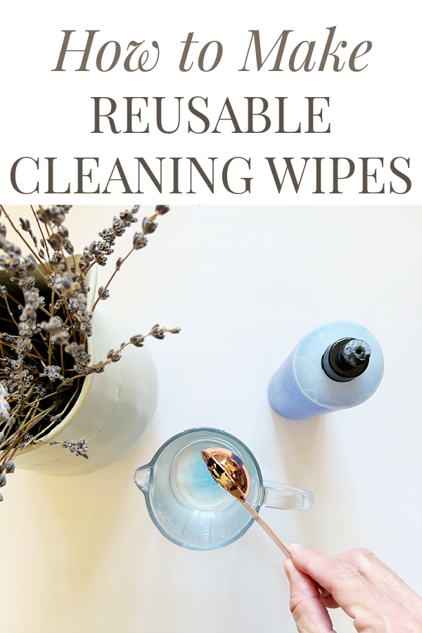 Adding dish soap to a DIY Cleaning Wipes recipe