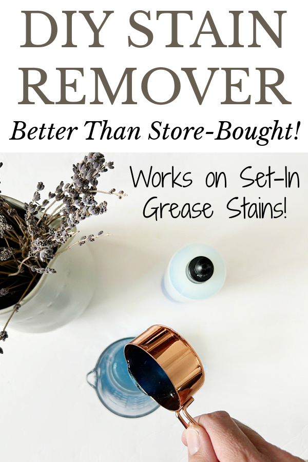 Adding dish soap to Homemade Stain Remover Recipe