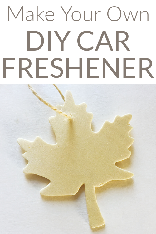 A DIY Car Freshener using a wooden leaf ornament