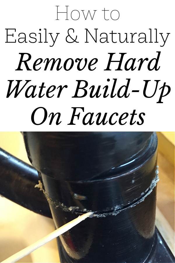 Using a toothpick to get calcium build-up out of a seam in a faucet