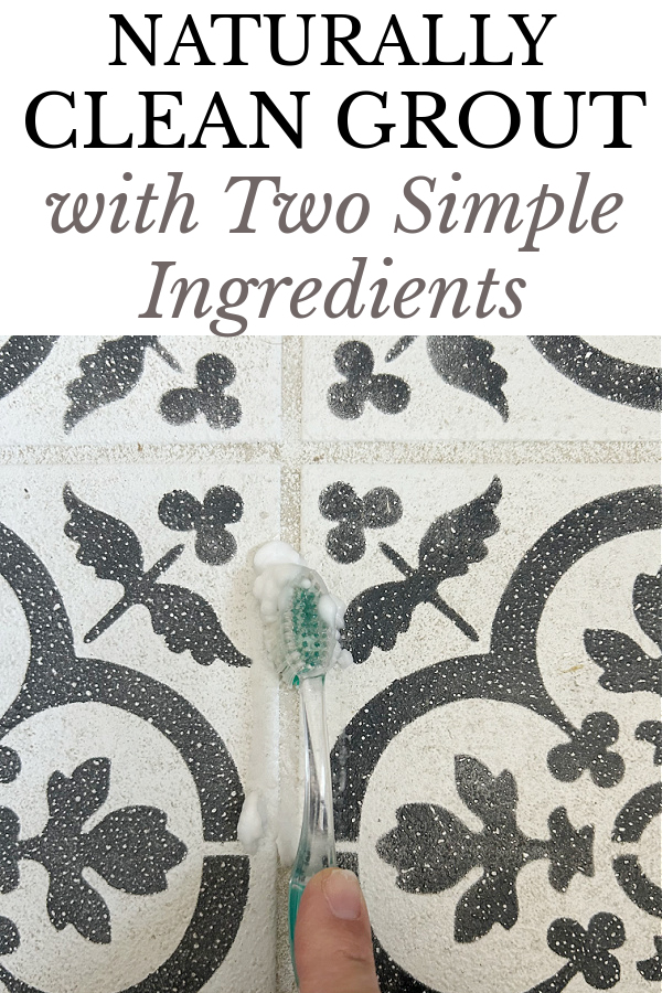 Cleaning grout with a natural DIY grout cleaner