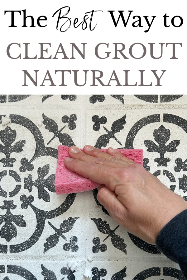 Wiping grout with a sponge