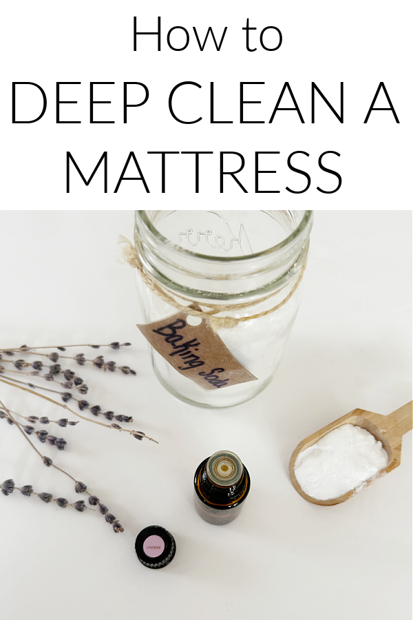 Ingredients needed to clean a mattress: baking soda and essential oil