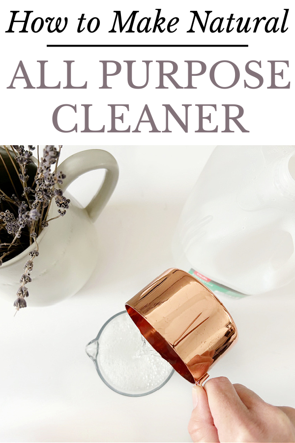 Adding distilled water to a natural DIY all purpose cleaner