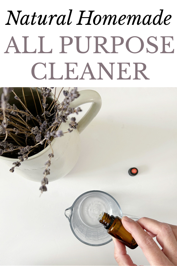 Adding essential oil to a homemade all purpose cleaner
