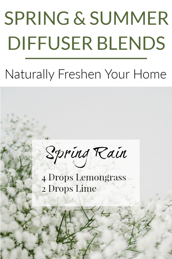 Spring Rain diffuser blend recipe using lemongrass and lime