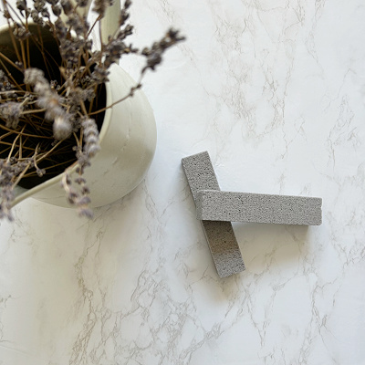 Pumice stones on counter