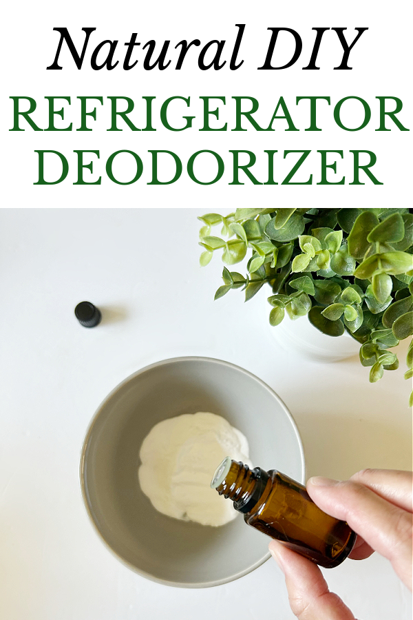 Adding essential oil to natural DIY Refrigerator Deodorizer