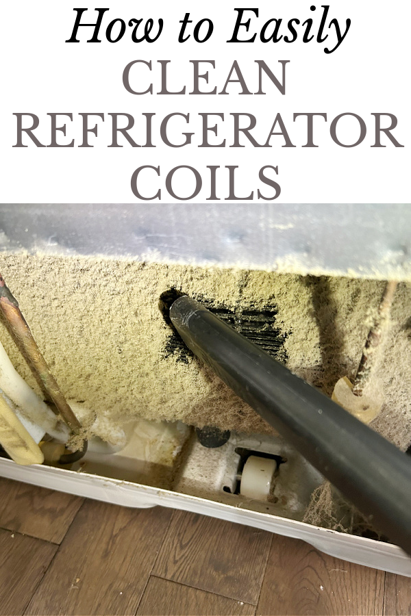 Vacuuming dust from refrigerator coils