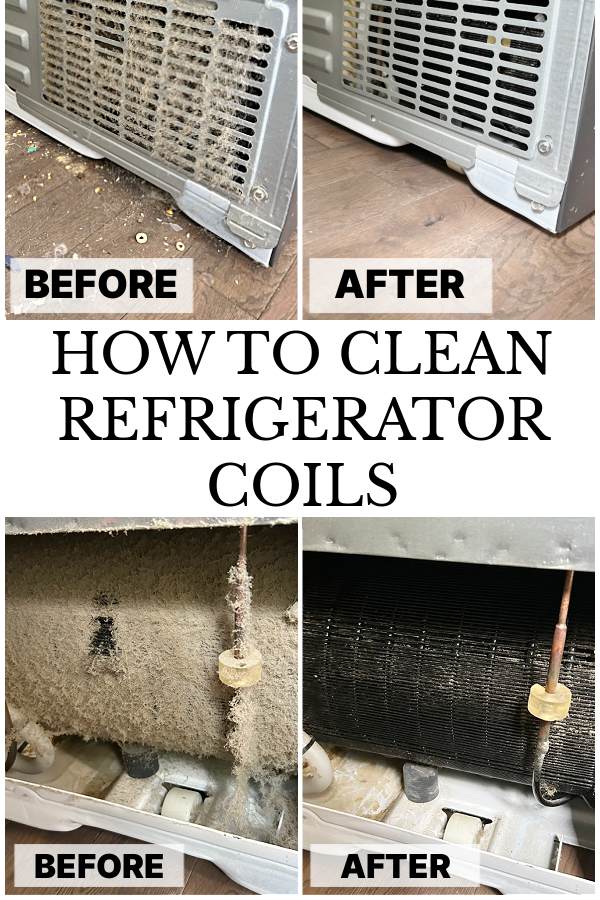Comparison for refrigerator coils before and after cleaning