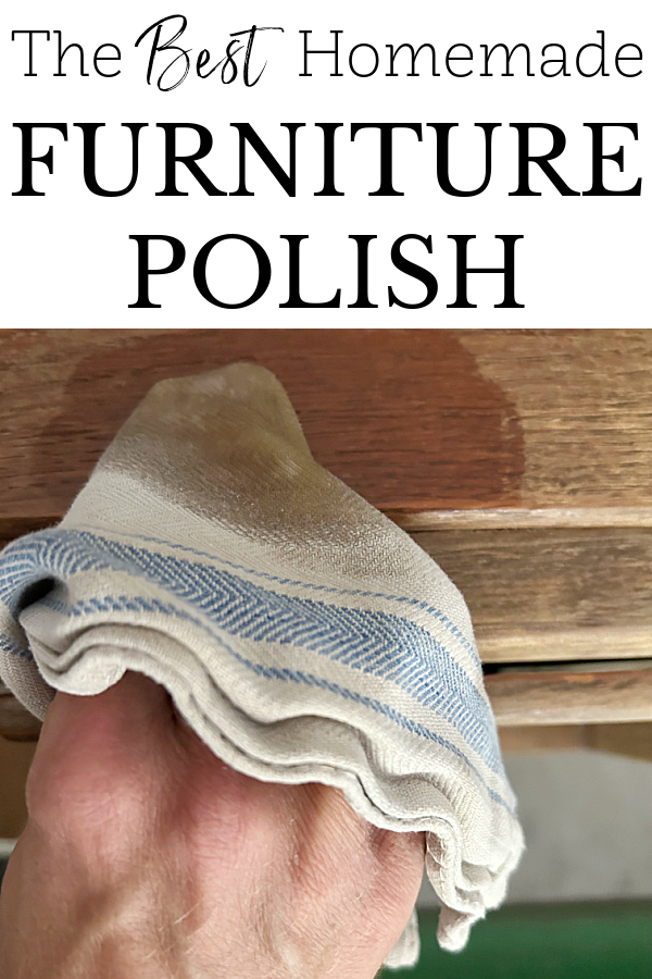 Polishing dry, dull wood with a natural DIY Furniture Polish