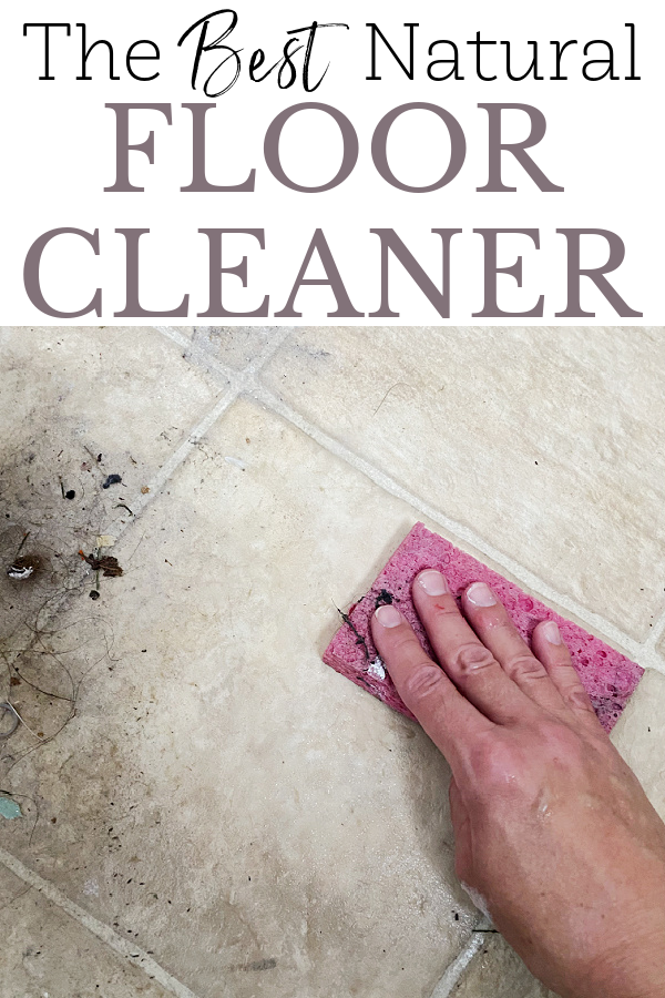 Cleaning floor with homemade floor cleaner