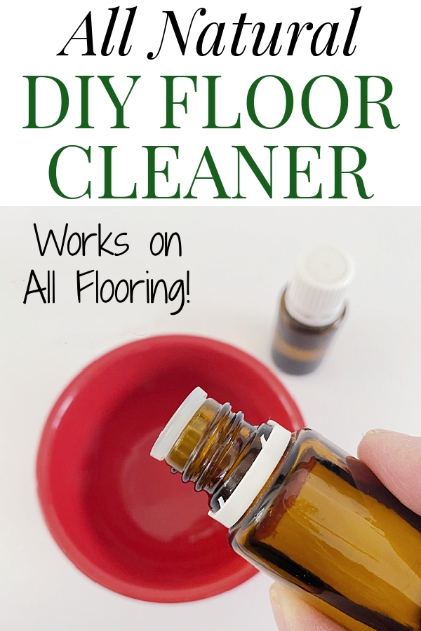 Adding essential oil to a natural DIY Floor Cleaner recipe