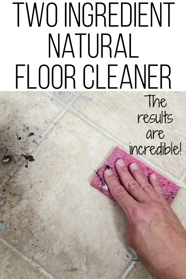 Washing floor with an all natural floor cleaner