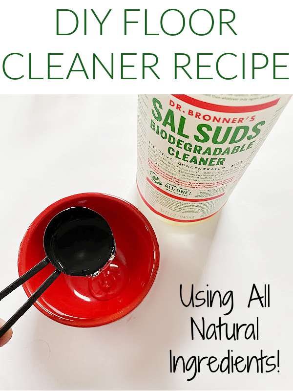 Adding Sal Suds to a natural DIY Floor Cleaner Recipe