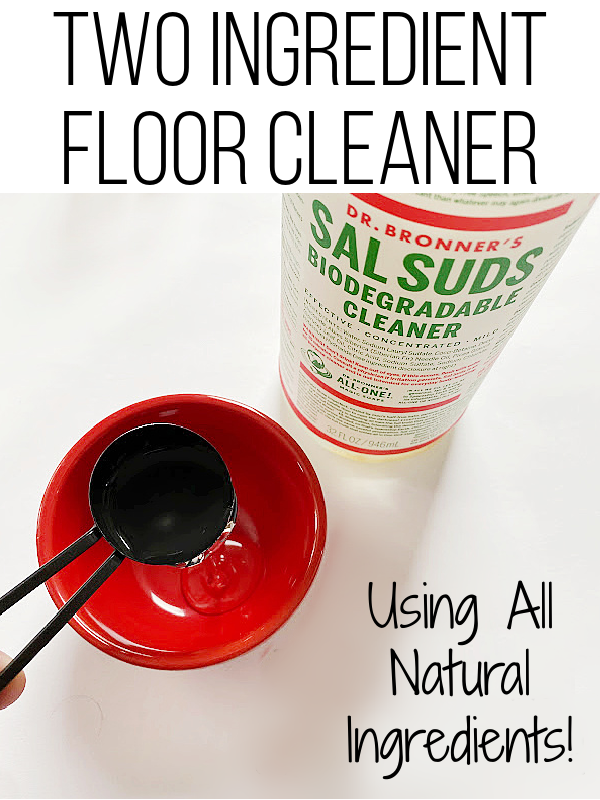 Adding Sal Suds to an all natural floor cleaner recipe