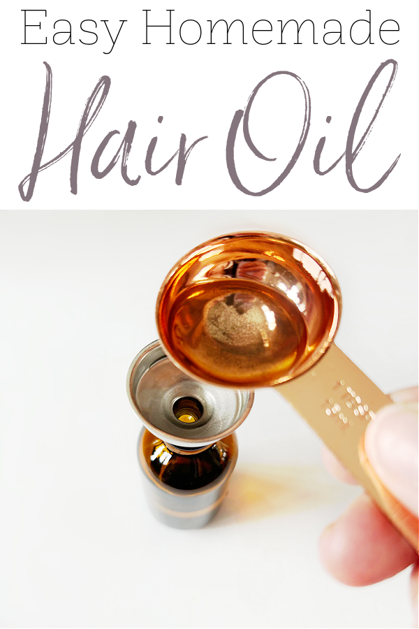 Adding almond oil to a homemade hair oil