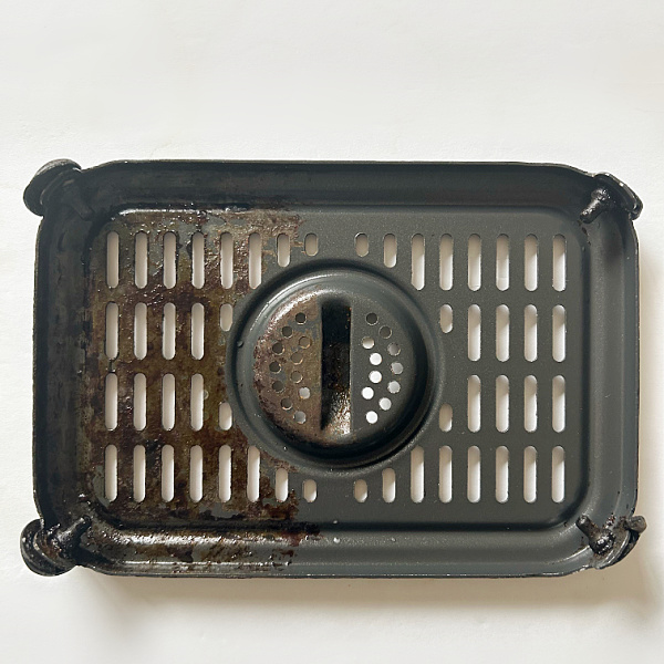 Air Fryer Tray Before and After Cleaning