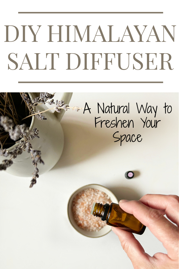 Adding essential oil to a DIY Himalayan salt diffuser