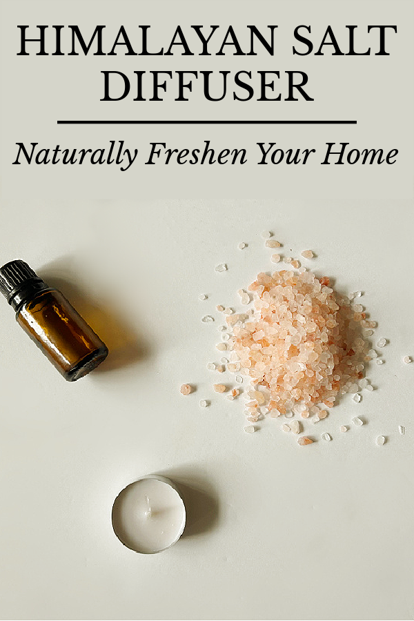 Ingredients needed to make a Himalayan salt diffuser: Himalayan salt and essential oil
