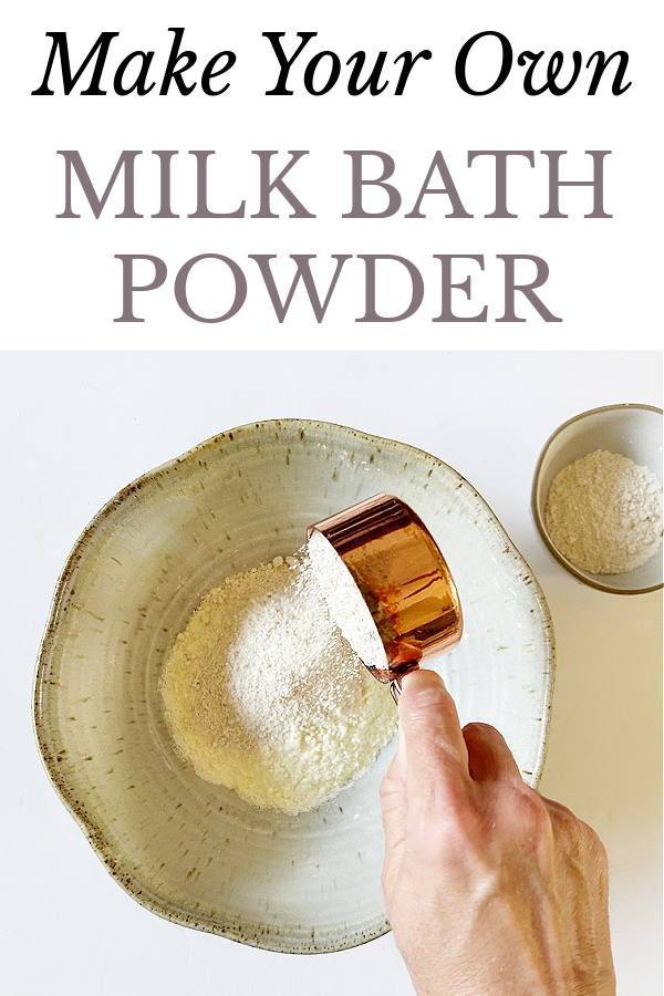 Adding powdered oats to milk bath recipe