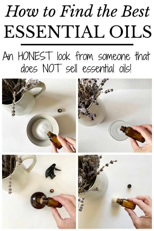 Collage of ways to use essential oils around your home