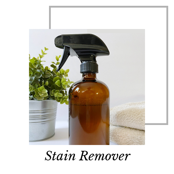 DIY Stain Remover in Amber Glass Spray Bottle