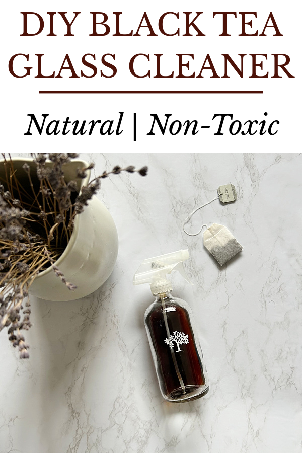 Brewed black tea in a spray bottle